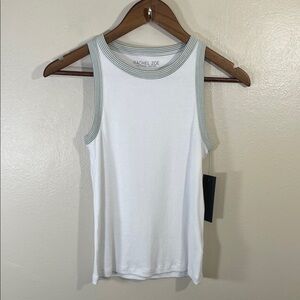 NWT Rachel Zoe White and Green Tank Top
